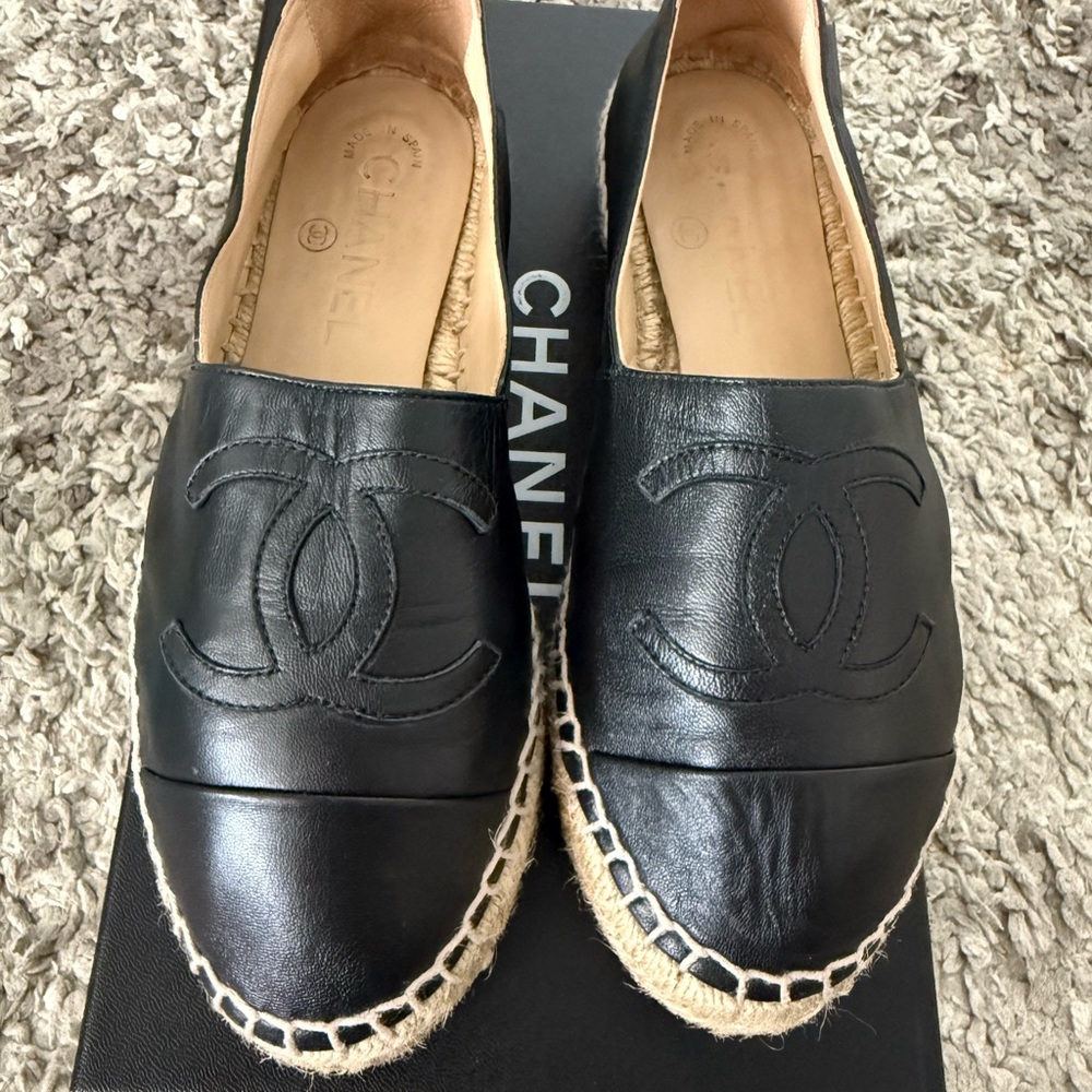 Chanel Black Espadrille